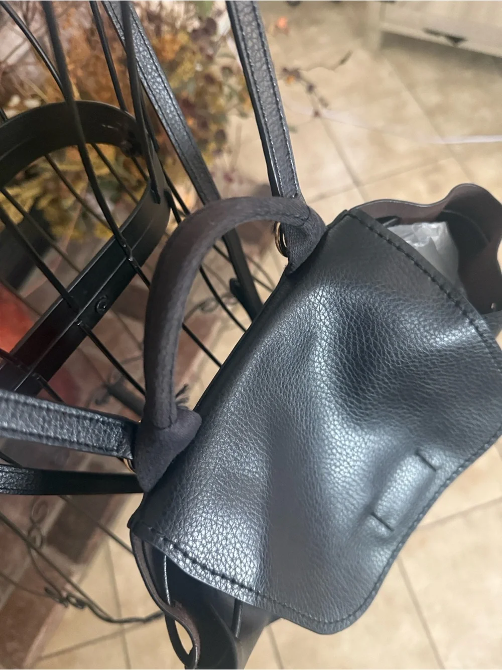 Coach Black Leather Derby Backpack Mini